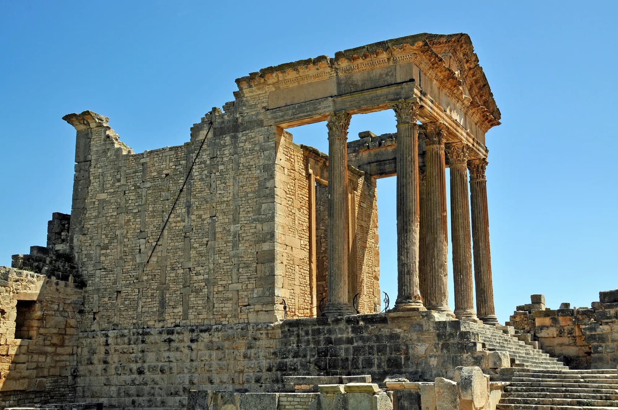 Columns of the Capitol of Dougga