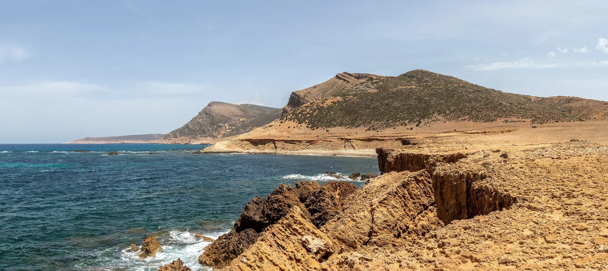 Rocky coastline at El Haouaria on Cap Bon